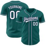Custom Teal White Navy Baseball Jersey - Authentic Personalized Sports Apparel Custom Teal White-Navy Authentic Baseball