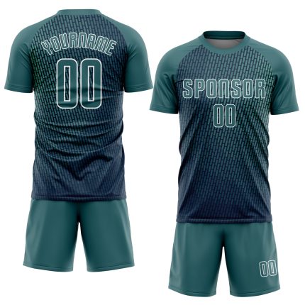 Sublimation Soccer Jersey Custom Teal and White Style 4435 - High-Quality Uniform for Teams Custom Teal White Sublimation