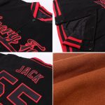 Texas Orange Green Cream Varsity Letterman Bomber Full-Snap Jacket - Custom Design Custom Texas Orange Green-Cream Bomber