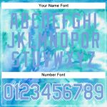 Light Blue White Custom Tie Dye 3D Baseball Jersey for Men and Women, Style 9430 Custom Tie Dye Light Blue-White 3D Authentic