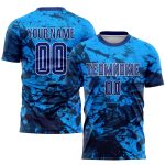 Sublimation Soccer Jersey Custom Tie Dye Royal-White Design for Teams Custom Tie Dye Royal-White Sublimation Soccer Uniform