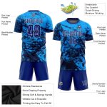 Sublimation Soccer Jersey Custom Tie Dye Royal-White Design for Teams Custom Tie Dye Royal-White Sublimation Soccer Uniform