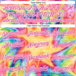 Custom Tie Dye Rainbow Baseball Jersey - White-Pink 3D Watercolor Design Authentic Jersey Custom Tie Dye White-Pink 3D Watercolor