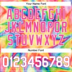 Custom Tie Dye Rainbow Baseball Jersey - White-Pink 3D Watercolor Design Authentic Jersey Custom Tie Dye White-Pink 3D Watercolor