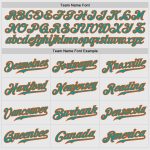 Custom Aqua Orange Pinstripe Baseball Jersey with Raglan Sleeves - Authentic Design Custom White Aqua Pinstripe Aqua-Orange