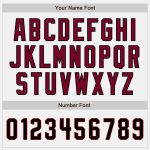 Custom Two Tone Bomber Jacket Maroon Cream Varsity Letterman Full Snap White Black Design Custom White Black Maroon-Cream