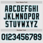 Custom Black Teal Pinstripe Authentic Baseball Jersey 8817 - Stylish Sportswear Custom White Black Pinstripe Black-Teal Authentic