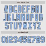 Custom Light Blue Black Pinstripe Baseball Jersey with Authentic Raglan Sleeves - Style 8281 Custom White Black Pinstripe