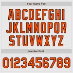 Custom Pinstripe Baseball Jersey Orange Black Authentic Raglan Sleeves White Black Design Custom White Black Pinstripe Orange-Black