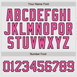 Custom Black Pink Pinstripe Baseball Jersey with Authentic Raglan Sleeves Custom White Black Pinstripe Pink-Black Authentic