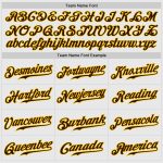 Custom brown, gold and white pinstripe raglan sleeve baseball jersey, flat lay