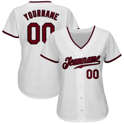 Custom Crimson Black Baseball Jersey - Authentic Design, Personalized Style Custom White Crimson-Black Authentic Baseball