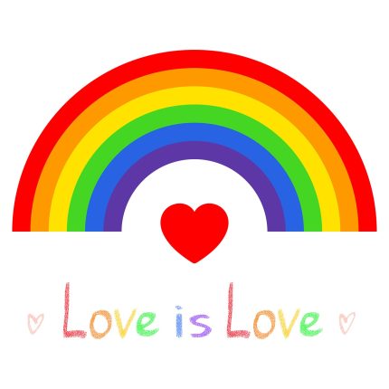 Pride Month Love Is Love LGBT Custom T-Shirt - White Gold Red Rainbow Performance Tee Custom White Gold-Red Rainbow For Pride