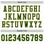 Custom Authentic Football Jersey in White with Green and Gold Mesh Design Custom White Green-Gold Mesh Authentic Football