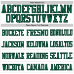 Custom Football Jersey - Authentic White Kelly Green and Black Mesh Design Custom White Kelly Green-Black Mesh Authentic