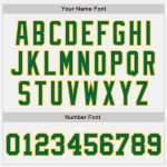 Custom Two Tone Varsity Letterman Jacket Kelly Green Gold Full-Snap Bomber Custom White Kelly Green-Gold Bomber Full-Snap