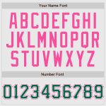 Custom Green and Pink Pinstripe Baseball Jersey with Raglan Sleeves - Authentic Design Custom White Kelly Green Pinstripe