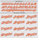 Custom Light Blue Orange Pinstripe Baseball Jersey with Raglan Sleeves - Authentic Design Custom White Light Blue Pinstripe