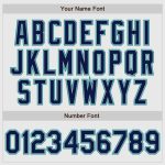 Custom Navy Aqua Pinstripe Baseball Jersey - Authentic Raglan Sleeves - Personalized Design Custom White Navy Pinstripe Navy-Aqua