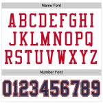 Custom Football Jersey - Authentic Mesh in White Navy Red, Throwback Style Custom White Navy-Red Mesh Authentic Throwback