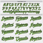 Custom Bomber Jacket Two Tone Neon Green-Black Varsity Letterman Full-Snap Custom White Neon Green-Black Bomber Full-Snap