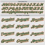 Custom Baseball Jersey Green Orange Pinstripe Raglan Sleeves Authentic White Orange Design Custom White Orange Pinstripe