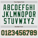 Custom Baseball Jersey Green Orange Pinstripe Raglan Sleeves Authentic White Orange Design Custom White Orange Pinstripe
