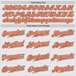 Custom Orange Pinstripe Baseball Jersey with White-Navy Raglan Sleeves Custom White Orange Pinstripe Orange-Navy Authentic