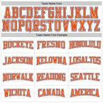 Custom Performance T-Shirt for Men, Long Sleeve in White with Orange-Royal Accents Custom White Orange-Royal Long Sleeve