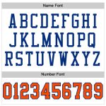 Custom Authentic Football Jersey - White Orange Royal Mesh Design Custom White Orange-Royal Mesh Authentic Football Jersey