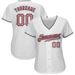 Custom Baseball Jersey - Authentic Pink Black White Design for Men and Women Custom White Pink-Black Authentic Baseball Jersey