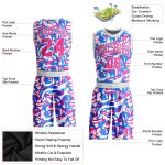 Custom Basketball Jersey for Music Festival, White Pink Light Blue Round Neck Sublimation Suit Custom White Pink-Light Blue