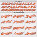Custom Authentic Baseball Jersey in White Powder Blue and Orange Custom White Powder Blue-Orange Authentic Baseball Jersey