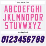 Custom Authentic Baseball Jersey in White, Purple, Black, and Pink Custom White Purple Black-Pink Authentic Baseball Jersey