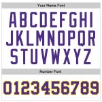 Custom Authentic Basketball Jersey - White Purple Gold Throwback Design Custom White Purple-Gold Authentic Throwback Basketball