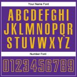 Custom Soccer Uniform Jersey White Purple Gold Sublimation Split Fashion Design Custom White Purple-Gold Sublimation Split