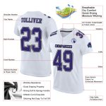 Authentic Football Jersey - Custom White Purple Gray Black Mesh Design Custom White Purple Gray-Black Mesh Authentic Football