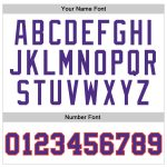 Custom Throwback Basketball Jersey in White Purple and Orange Custom White Purple-Orange Authentic Throwback Basketball Jersey