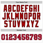 Custom Authentic Throwback Basketball Jersey - White Red Black Design Custom White Red-Black Authentic Throwback Basketball