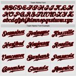 Custom Red Pinstripe Baseball Jersey - Black and Red Authentic Raglan Sleeves Custom White Red Pinstripe Black-Red Authentic