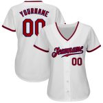 Custom Authentic Baseball Jersey - White Red-Royal Design, Personalized Team Apparel Custom White Red-Royal Authentic Baseball