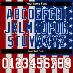 Custom 3D American Flag Performance T-Shirt - White Red - USA Patriot Tee Custom White White-Red 3D American Flag Performance
