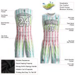 Custom Basketball Jersey Sublimation White Red Round Neck Style 6216 Custom White White-Red Round Neck Sublimation Basketball