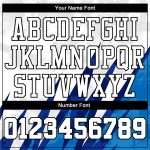 Custom White Royal Basketball Jersey Round Neck Sublimation Suit Custom White White-Royal Round Neck Sublimation Basketball