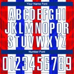 Custom White-Royal Soccer Uniform Jersey - Sublimation Sports Apparel Custom White White-Royal Sublimation Soccer Uniform