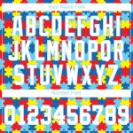 Custom Womens Autism Awareness Puzzle Pieces 3D V-Neck Cropped Baseball Jersey - White-Light Blue Custom Women's Autism Awareness