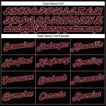 Womens Custom Black Crimson-City V-Neck Cropped Baseball Jersey Custom Women's Black Crimson-City Cream V-Neck Cropped Baseball
