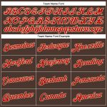 Custom Womens V-Neck Cropped Baseball Jersey in Brown Red-Cream Custom Women's Brown Red-Cream V-Neck Cropped Baseball Jersey