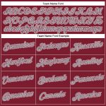 Custom Womens V-Neck Baseball Jersey in Crimson Gray-White, Cropped Design for Stylish Sportswear Custom Women's Crimson