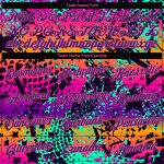Custom Graffiti Pattern Neon Purple-Pink Womens 3D V-Neck Cropped Baseball Jersey Custom Women's Graffiti Pattern Purple-Pink
